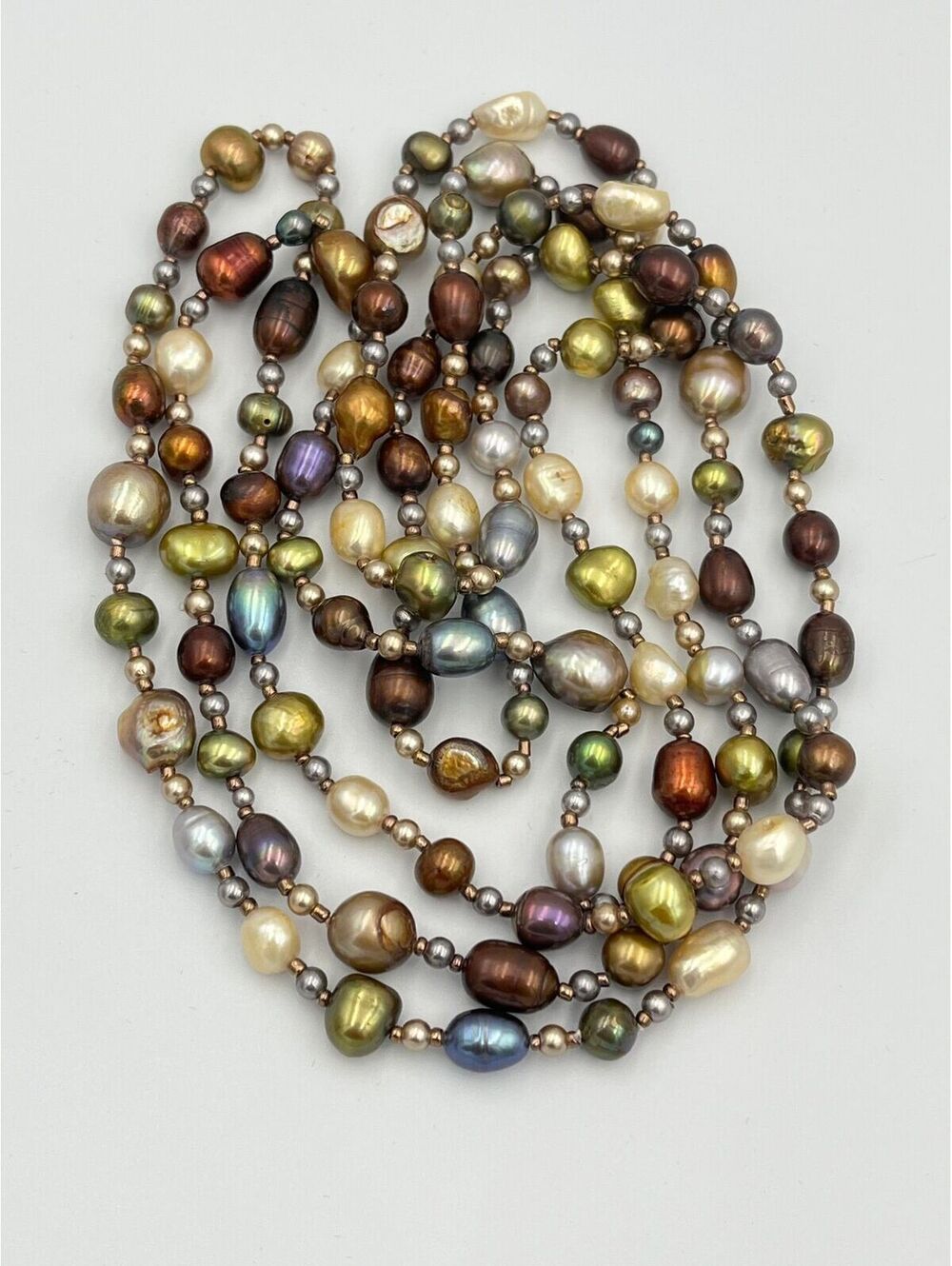 60” Multicolour Freshwater Pearl Endless Rope Necklace – Baroque Pearls